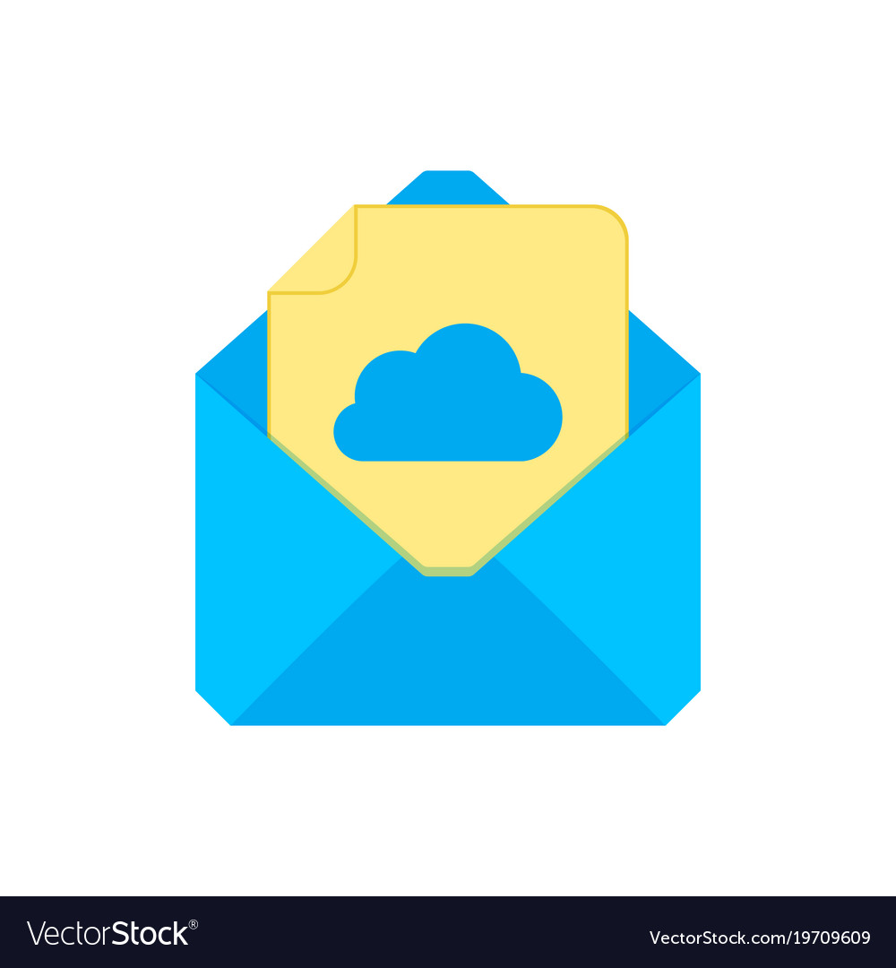 Mail symbol envelope icon add to cloud