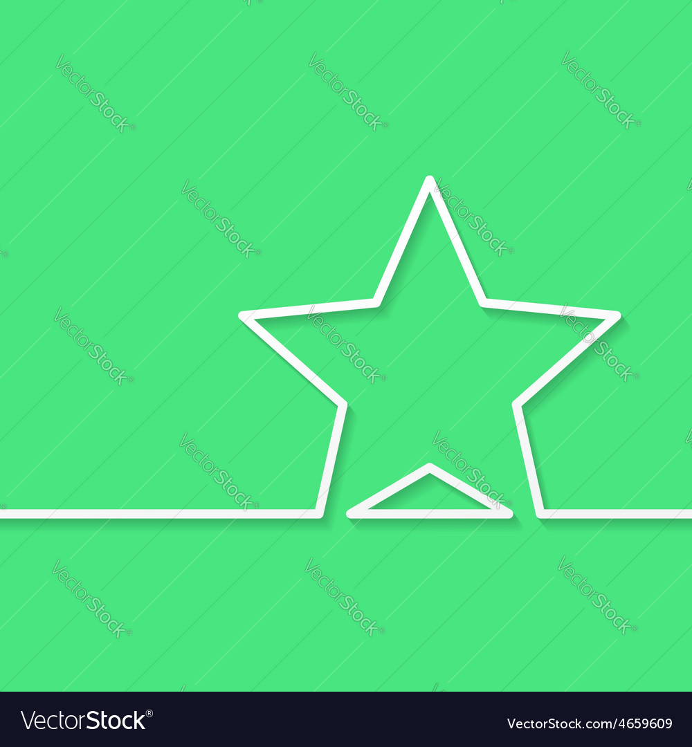 Modern green background with star outline for text