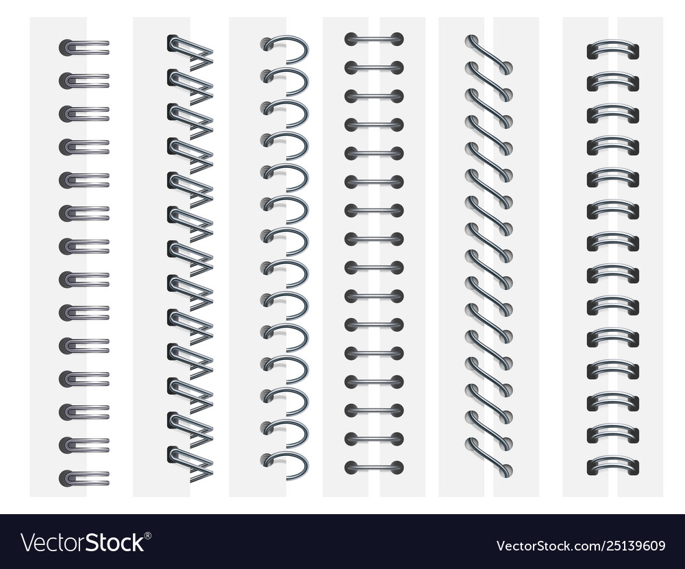 Пружинка для блокнота вектор