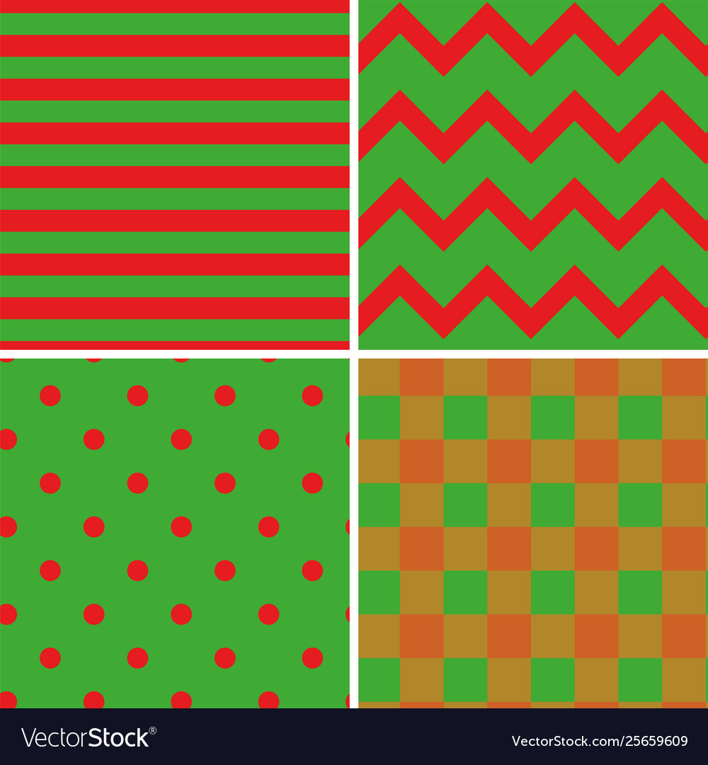 Pattern collection seamless retro background vector image Pattern collection seamless retro background