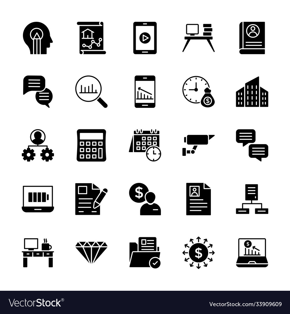 Project planning glyph Royalty Free Vector Image