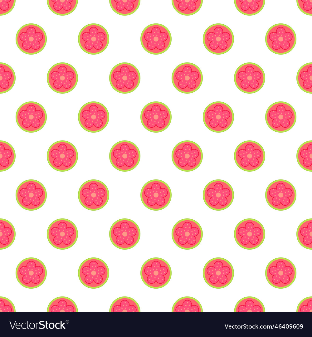 Seamless guava fruit pattern background