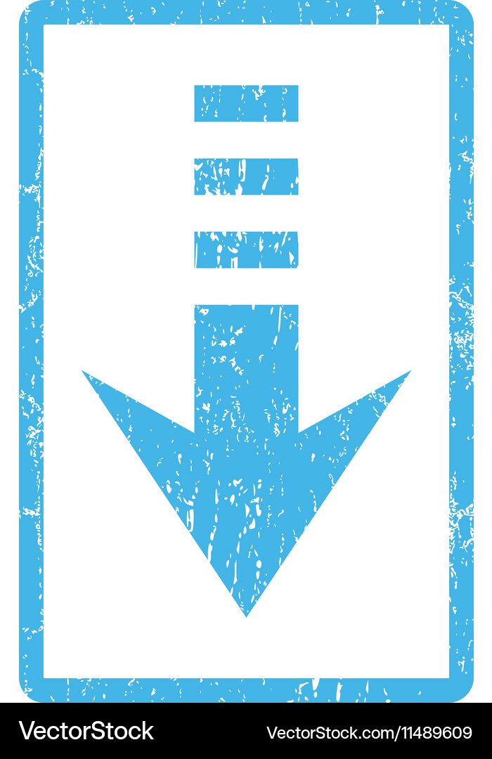 Send down icon rubber stamp Royalty Free Vector Image