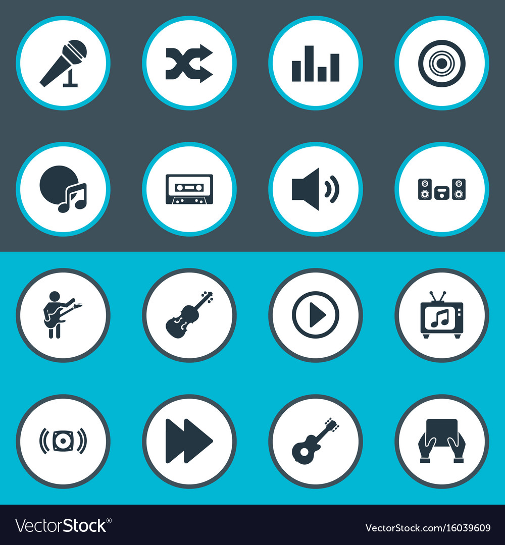 Set of simple icons element