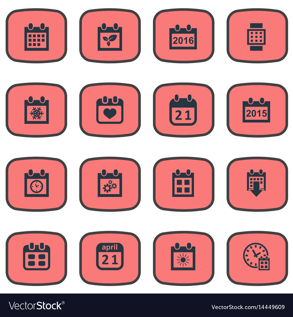 Set of simple time icons
