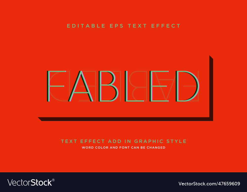 Simple and modern text effect style Vector Image Simple and modern text effect style