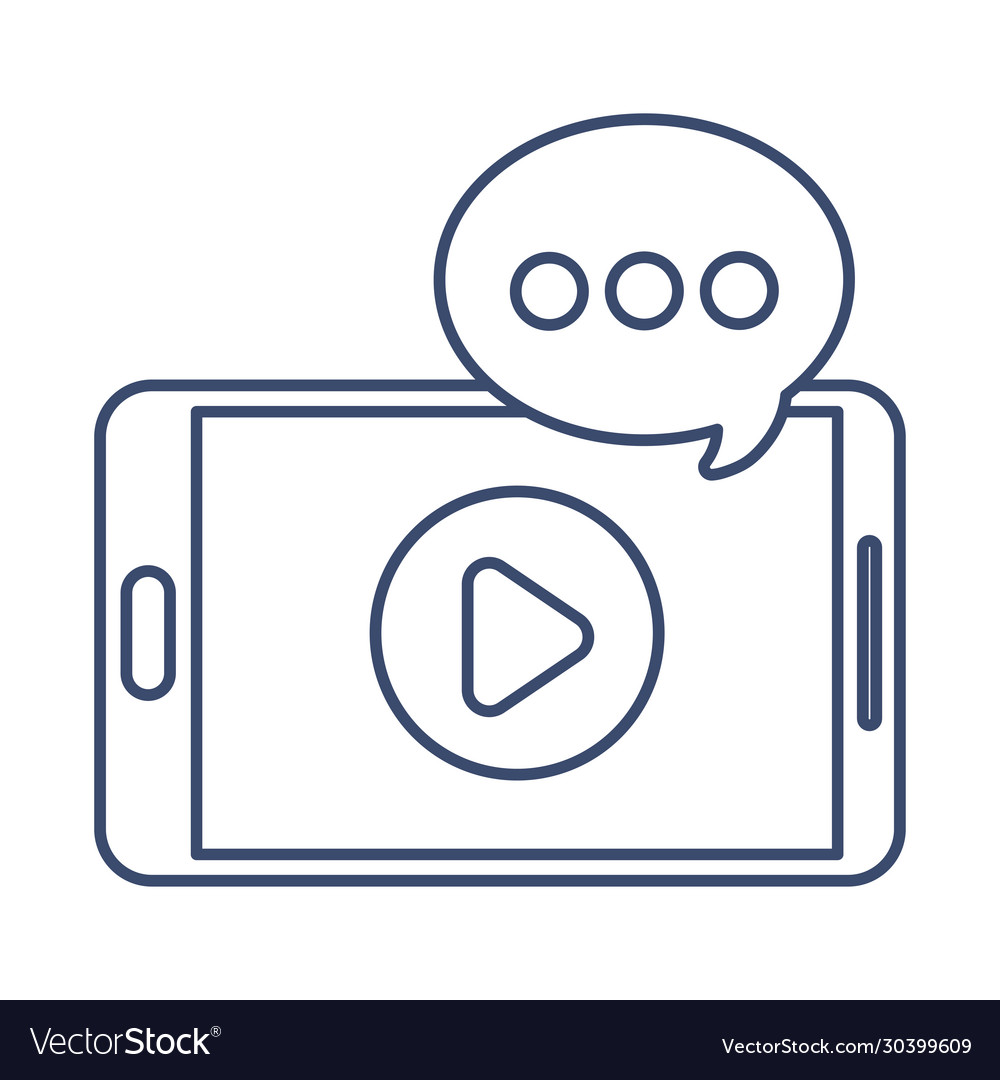 Smartphone with play button on screen line