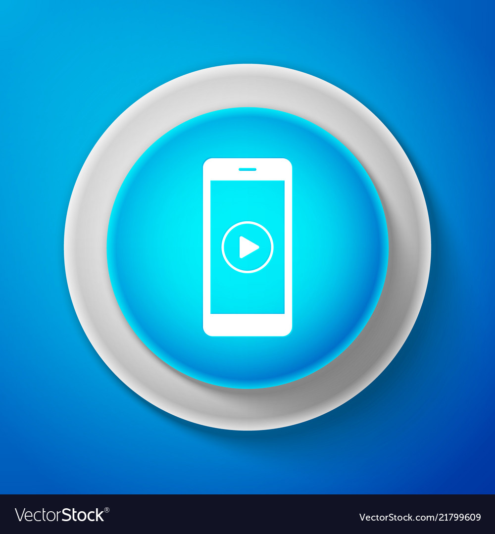 Smartphone with play button on the screen icon
