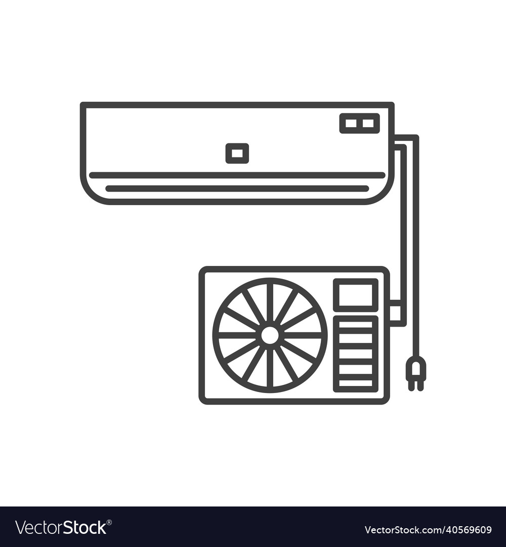 Split system icon image of two blocks vector image Split system icon image of two blocks