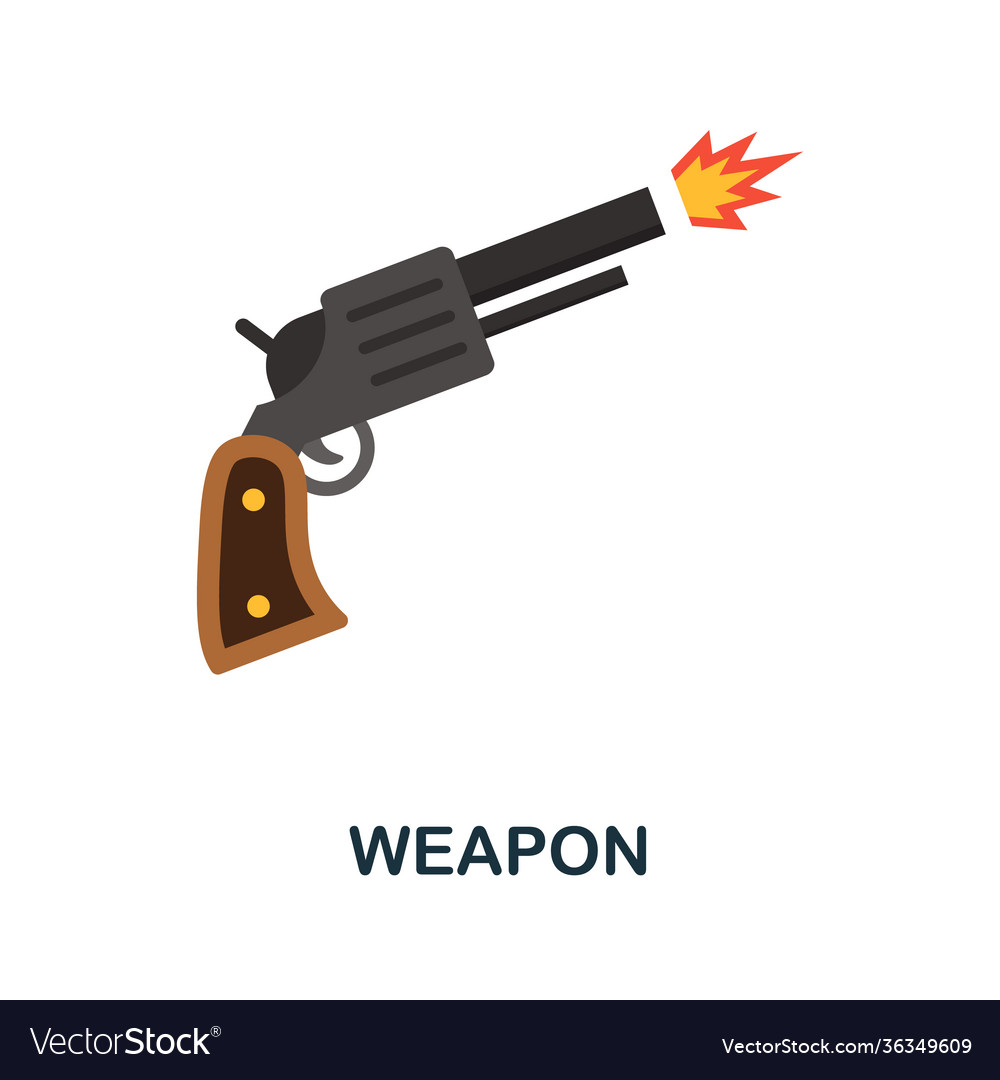 Weapon flat icon color simple element from