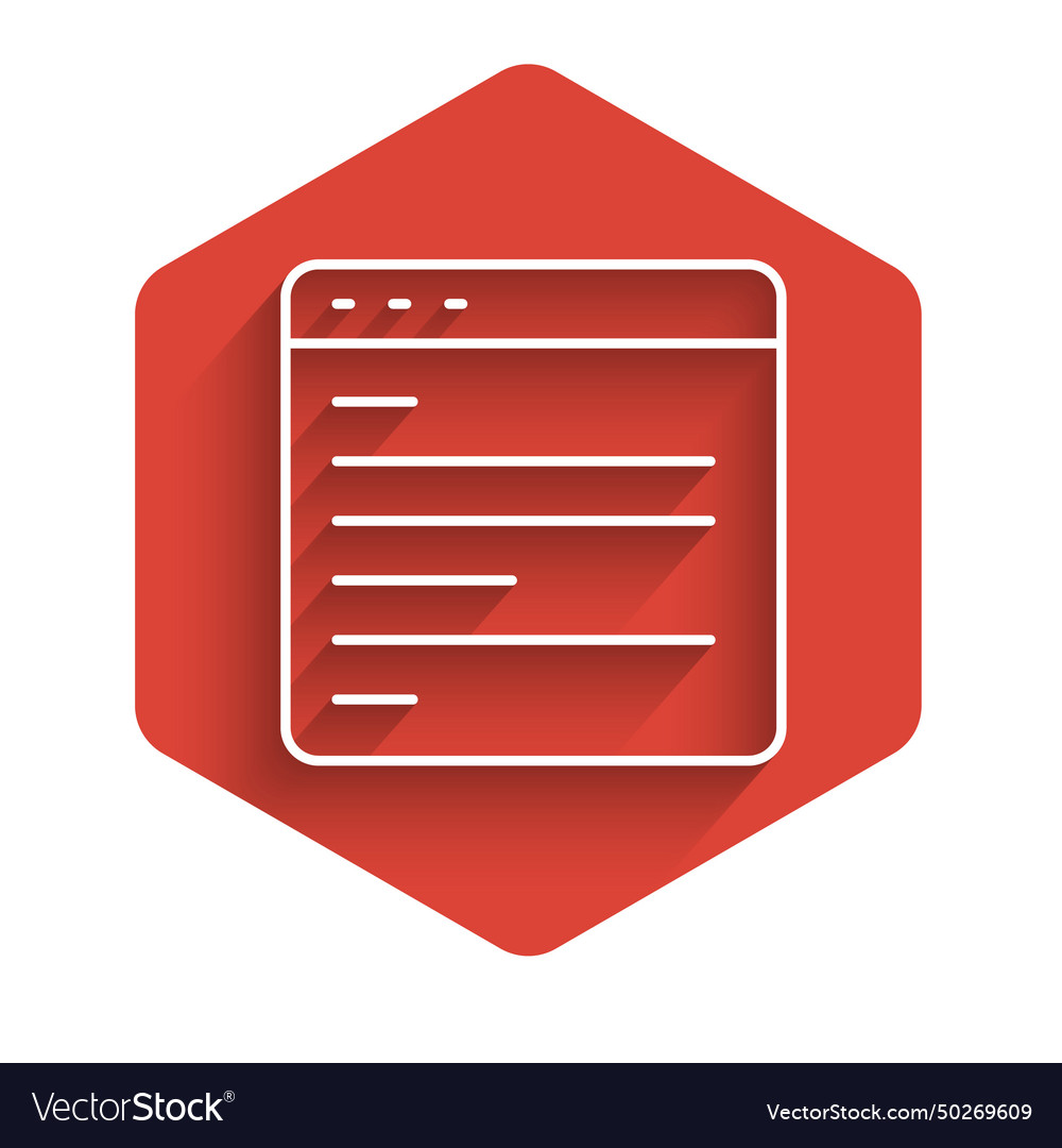White line computer api interface icon isolated vector image White line computer api interface icon isolated