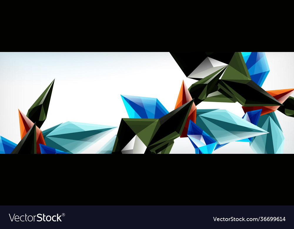 3d triangles and pyramids abstract Vector Image 3d triangles and pyramids abstract