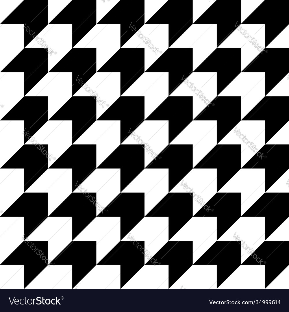 Black and white houndstooth seamless pattern vector image Black and white houndstooth seamless pattern