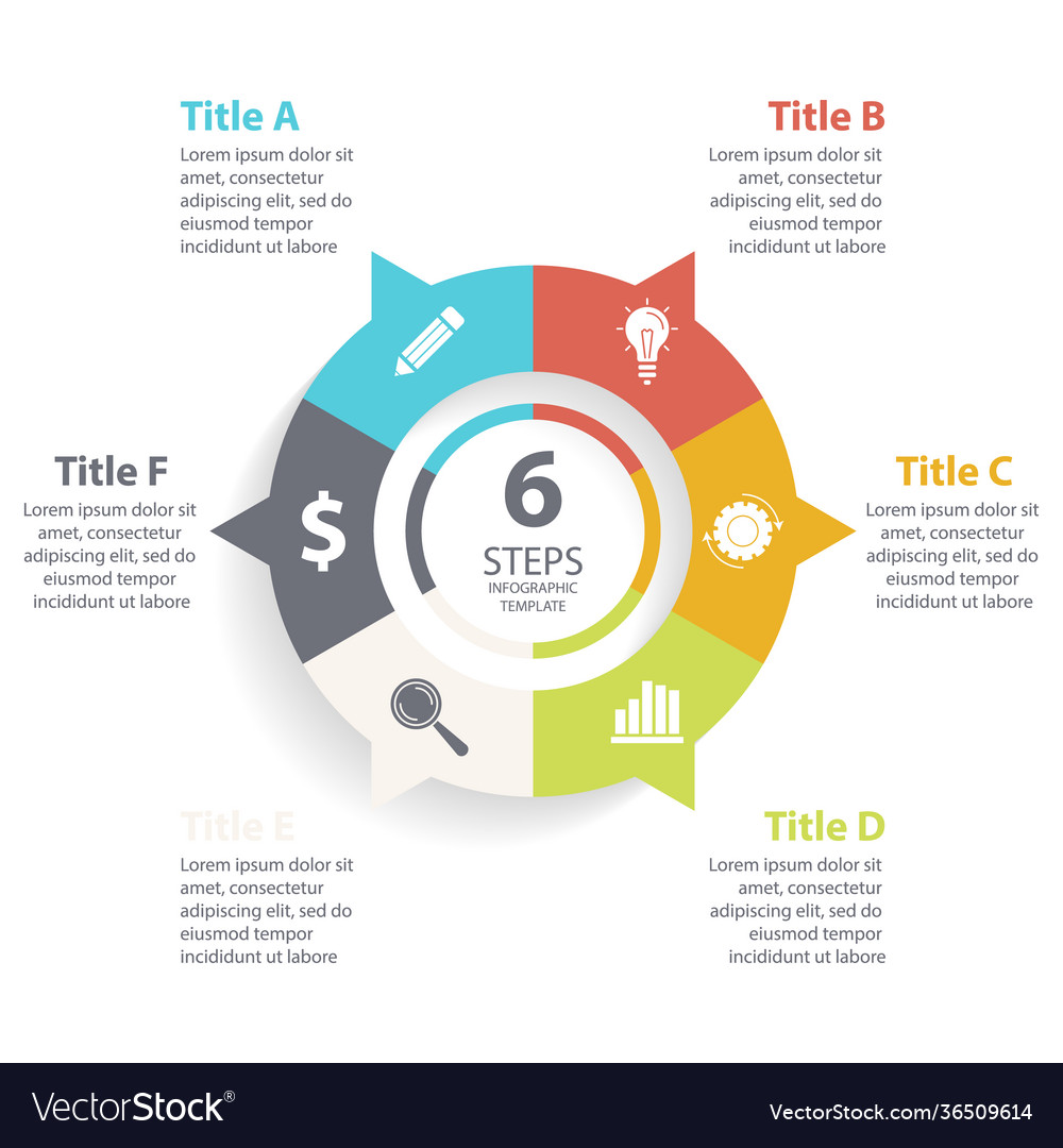 Circle chart infographic template