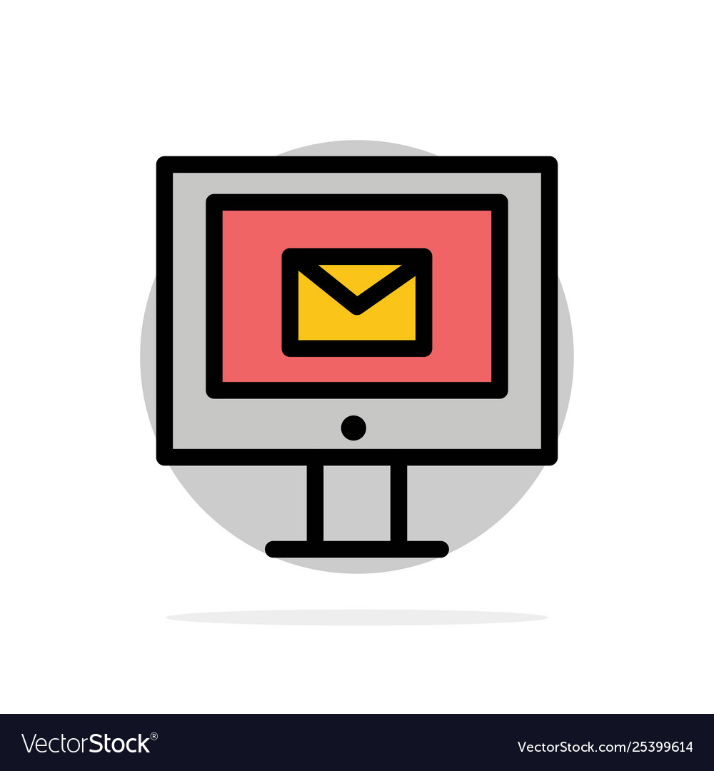 Computer mail chat service abstract circle