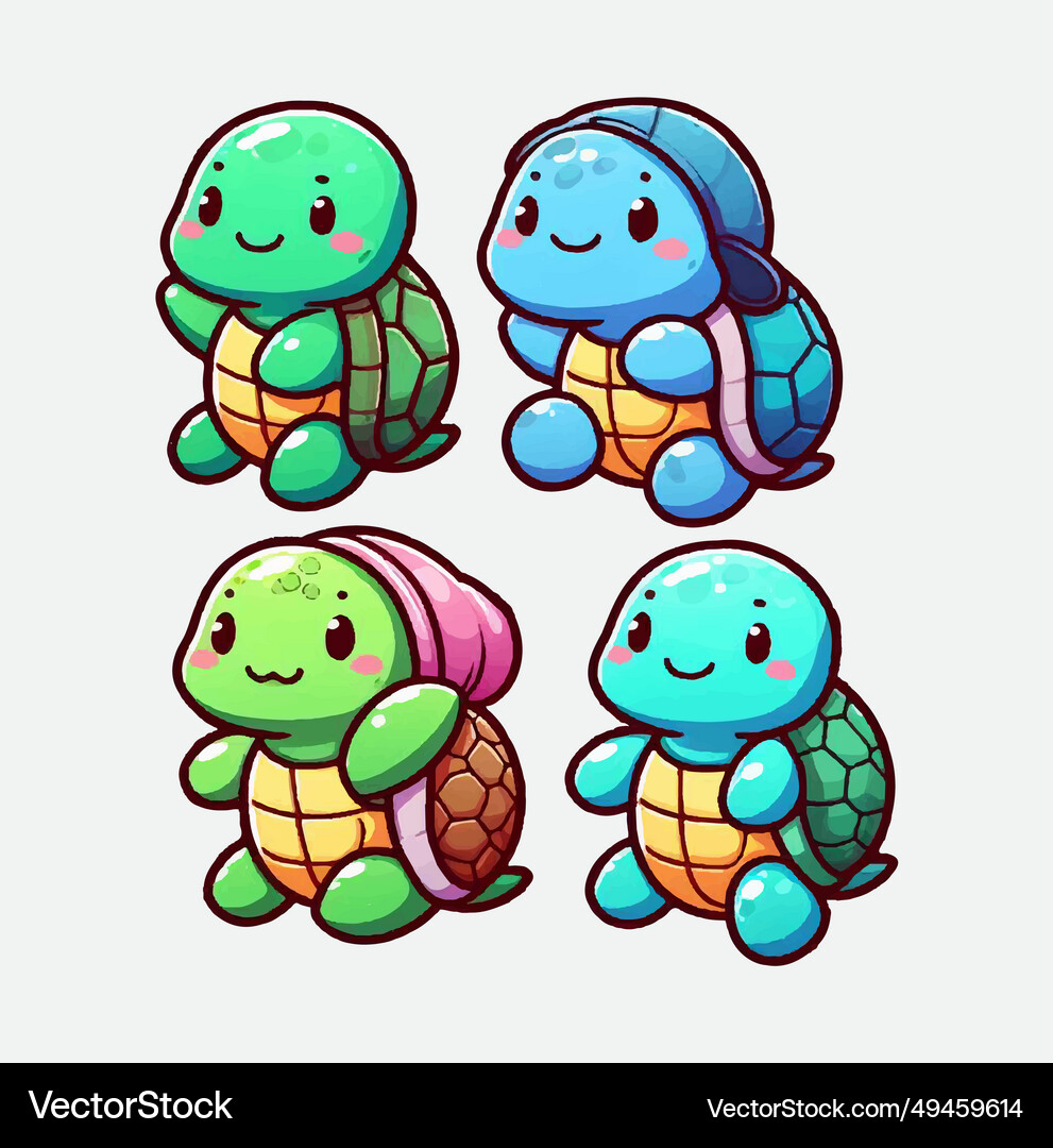 Cute turtle file Royalty Free Vector Image - VectorStock