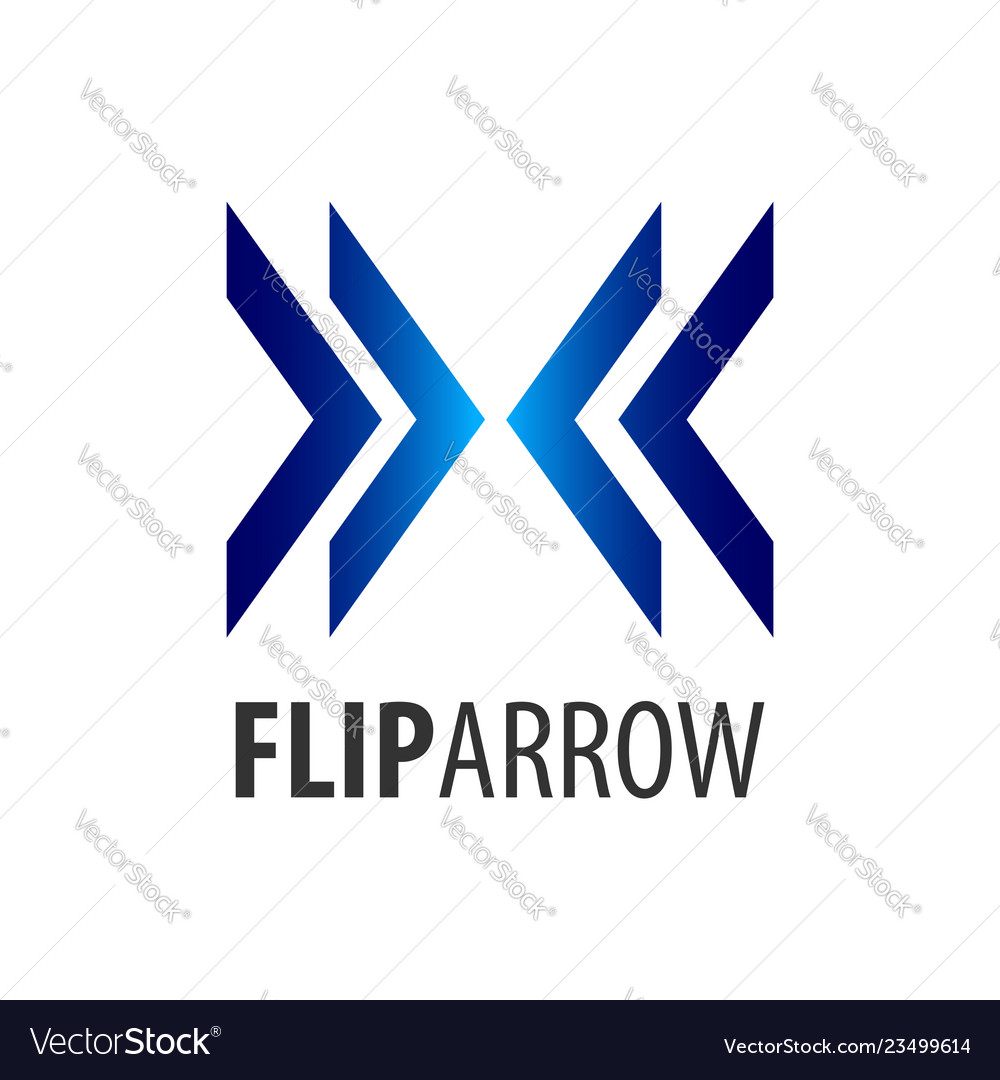 Flip arrow logo concept design symbol graphic