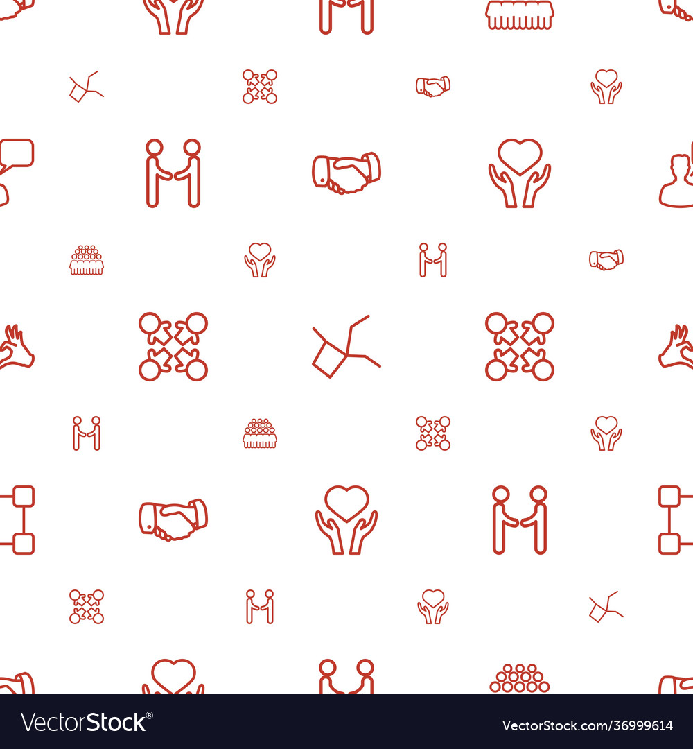 Friendship icons pattern seamless white background