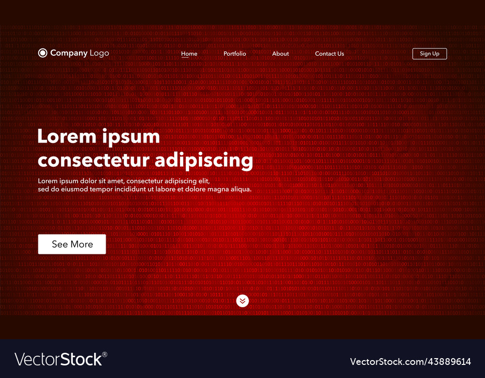 Landing page abstract background website template vector image Landing page abstract background website template
