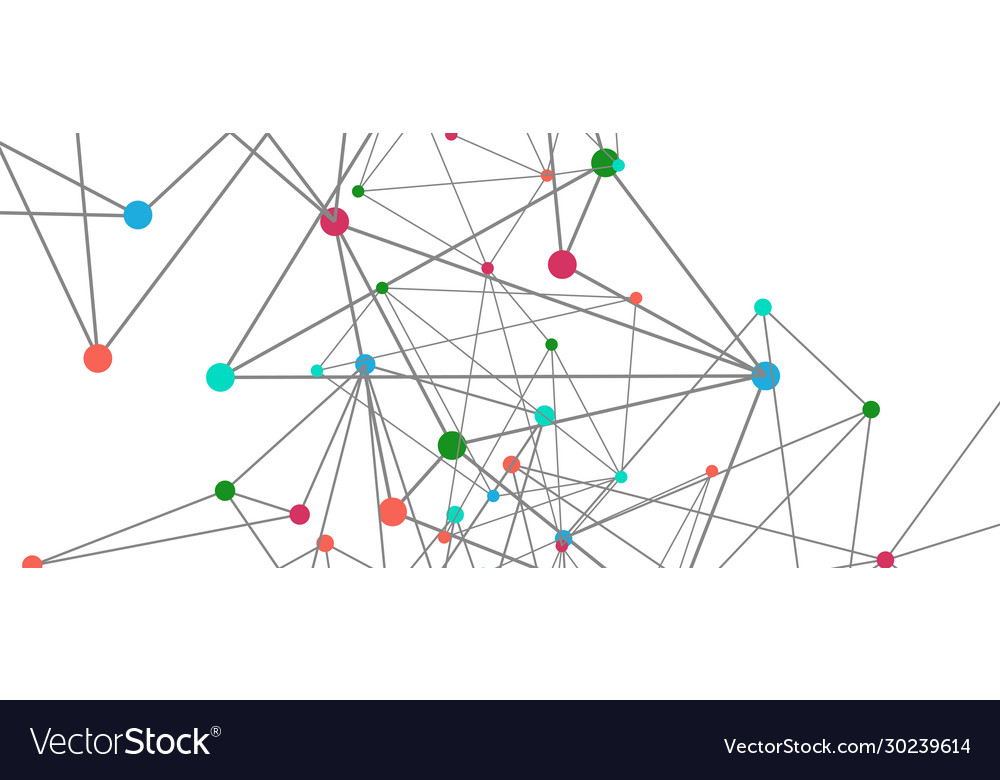 Line points connections triangular technology