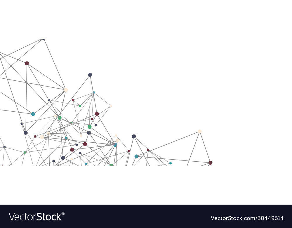 Line points connections triangular technology Vector Image Line points connections triangular technology