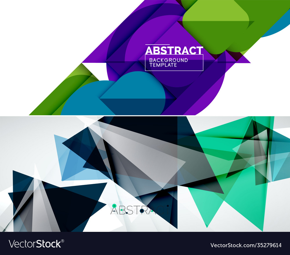 Set triangle geometric backgrounds