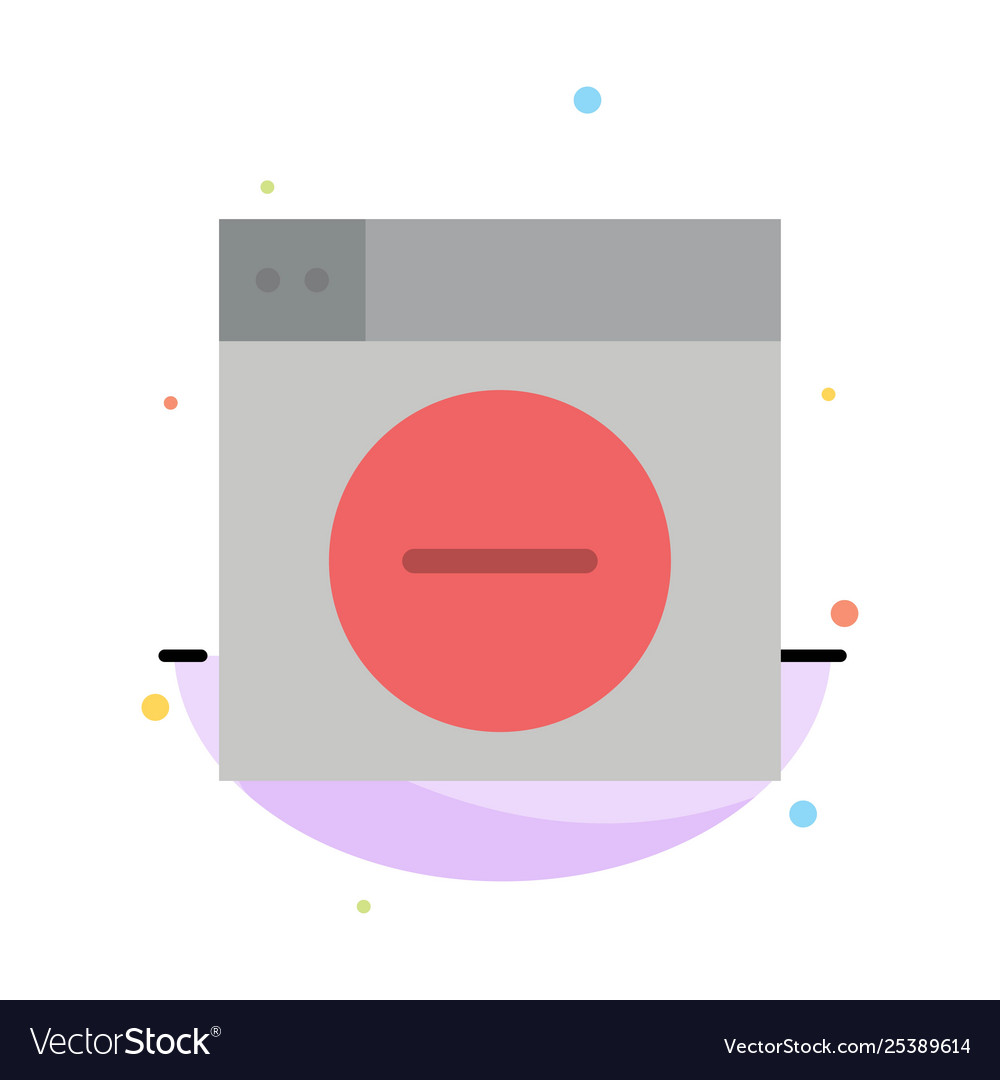 Web design less minimize abstract flat color icon vector image Web design less minimize abstract flat color icon