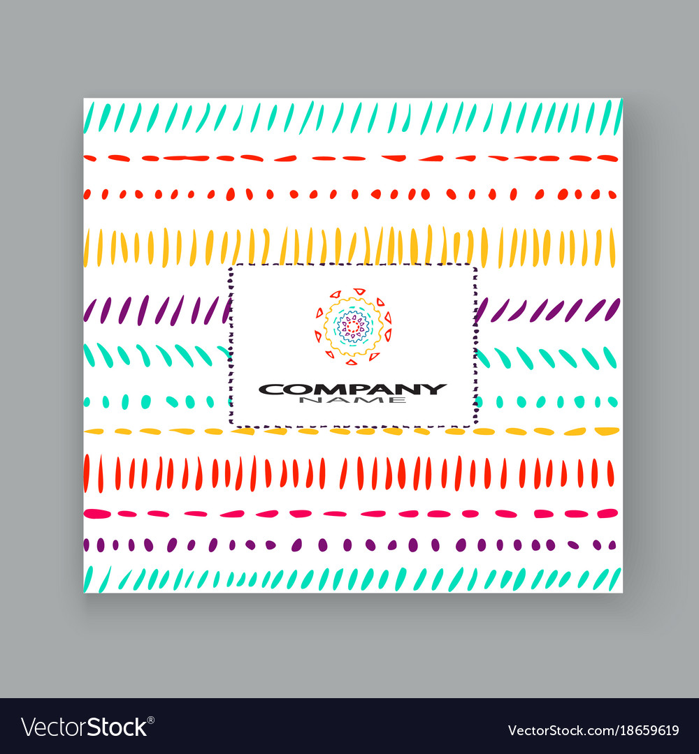 Abstract pattern with color hand drawn strokes