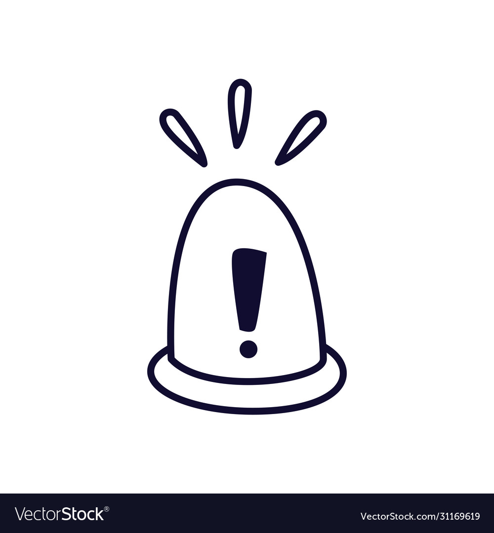 Alarm lamp line style icon design