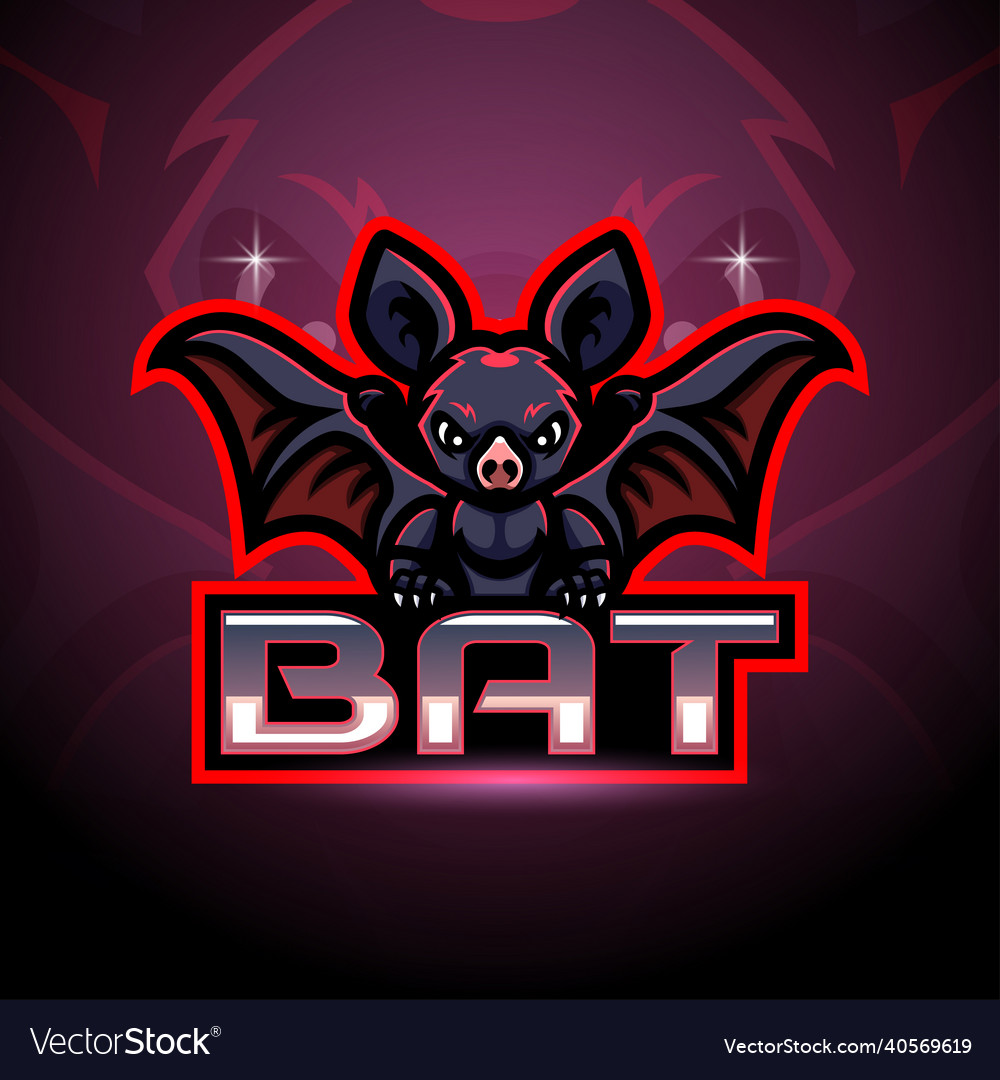 Bat esport logo mascot design