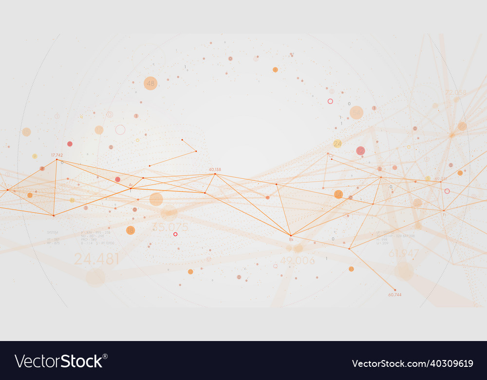 Big data network connection plexus digital vector image Big data network connection plexus digital