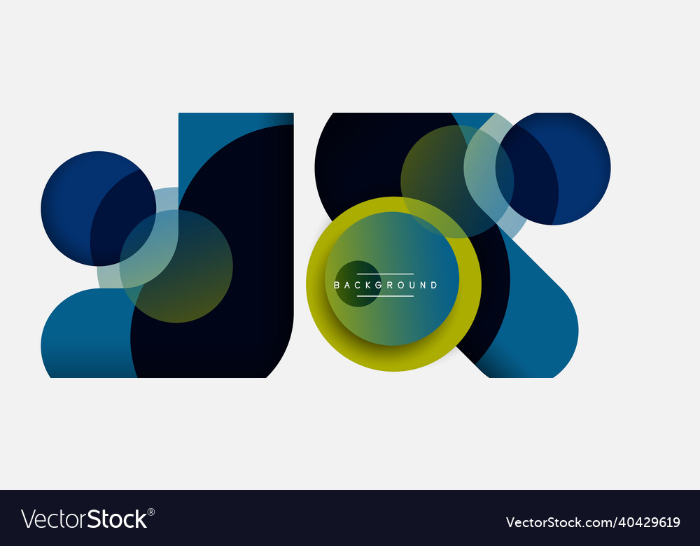 Circle and round shapes abstract background Vector Image Circle and round shapes abstract background