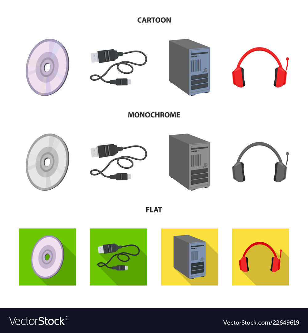 Design of laptop and device icon set vector image Design of laptop and device icon set