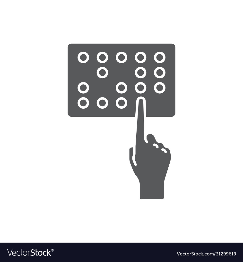 Behinderung blind Symbol Symbol braille isoliert