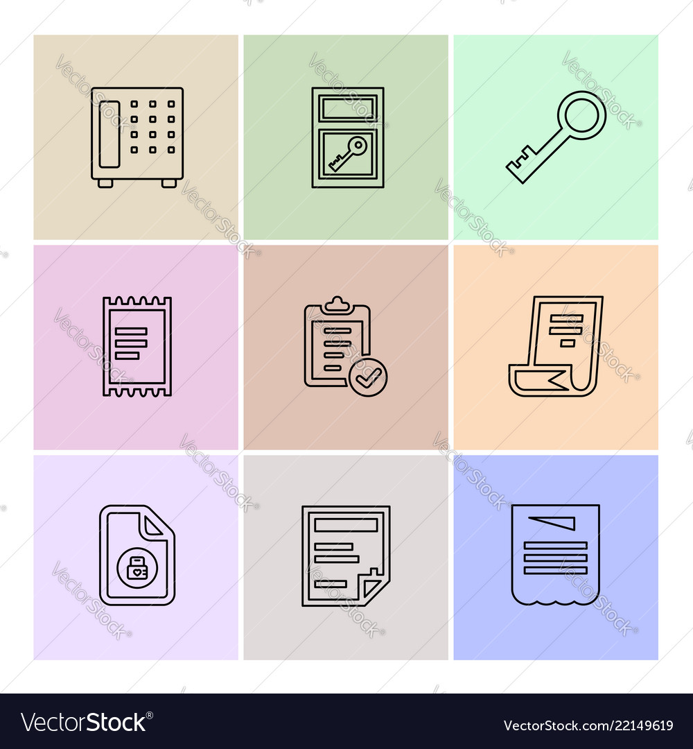 Files document clipboard write eps icons set