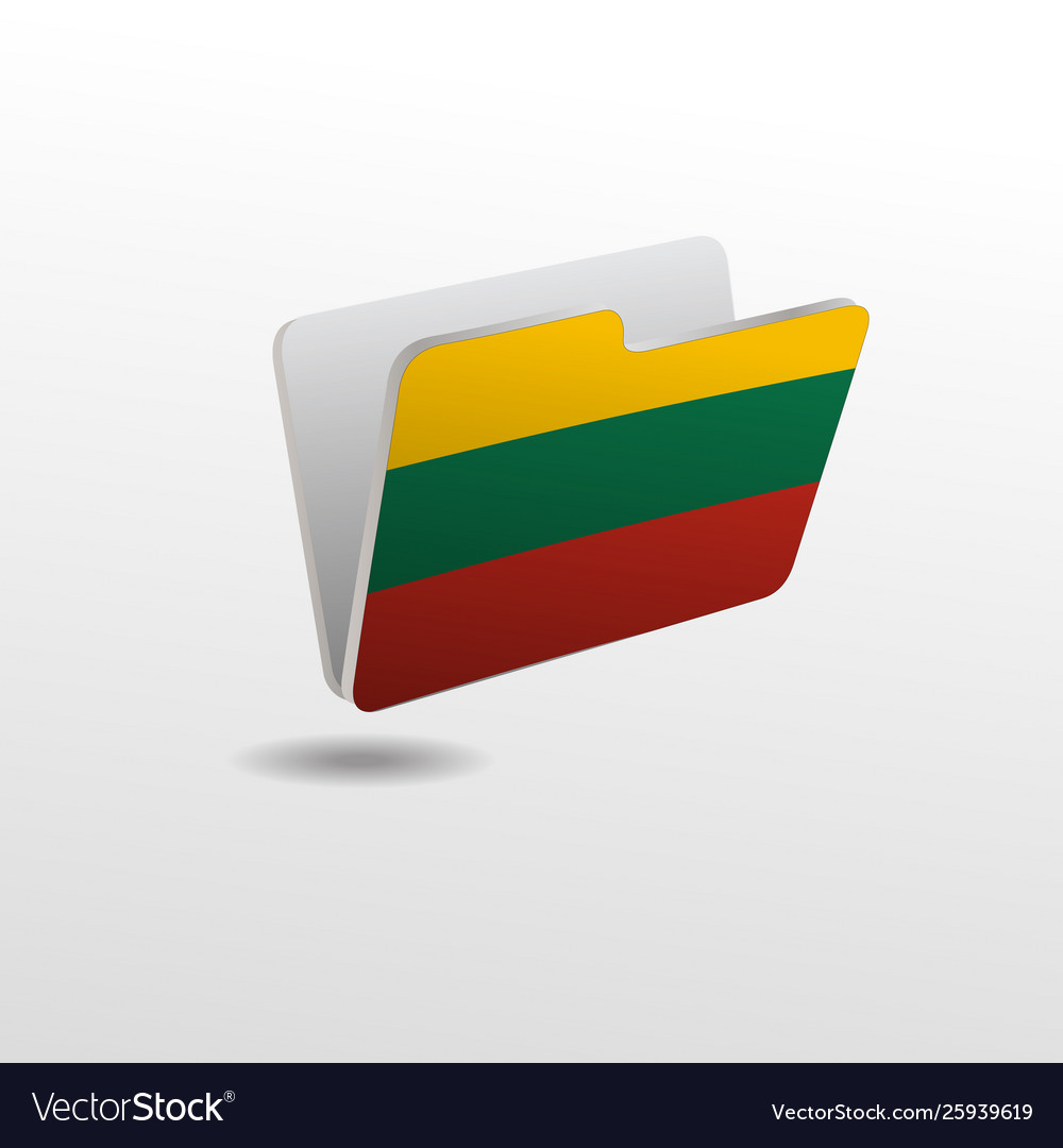 Folder with image flag lithuania Vector Image Folder with image flag lithuania