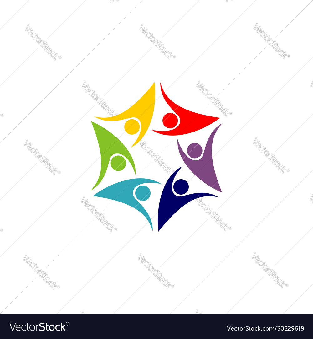 Human shape star logo template design eps 10