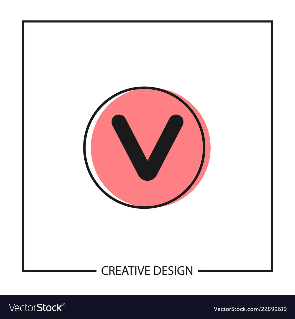 Initial letter v logo template design