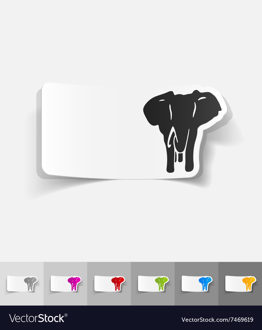 Realistic design element elephant