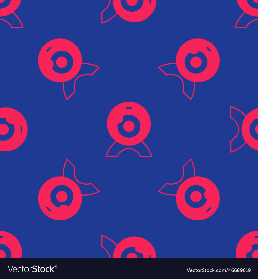 Red web camera icon isolated seamless pattern vector image Red web camera icon isolated seamless pattern