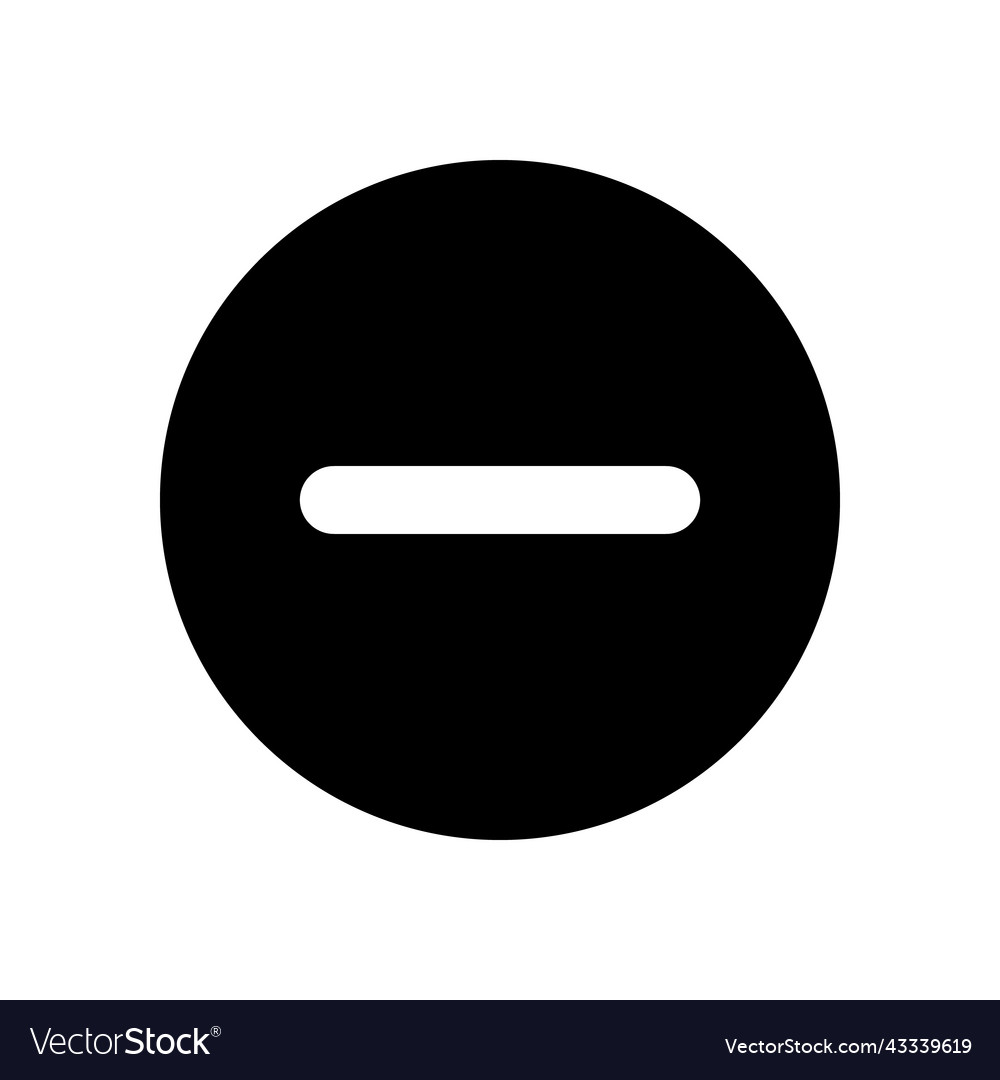 Remove button black glyph ui icon