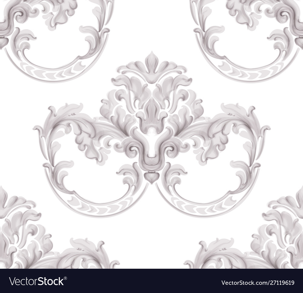 Rococo texture pattern vector image Rococo texture pattern