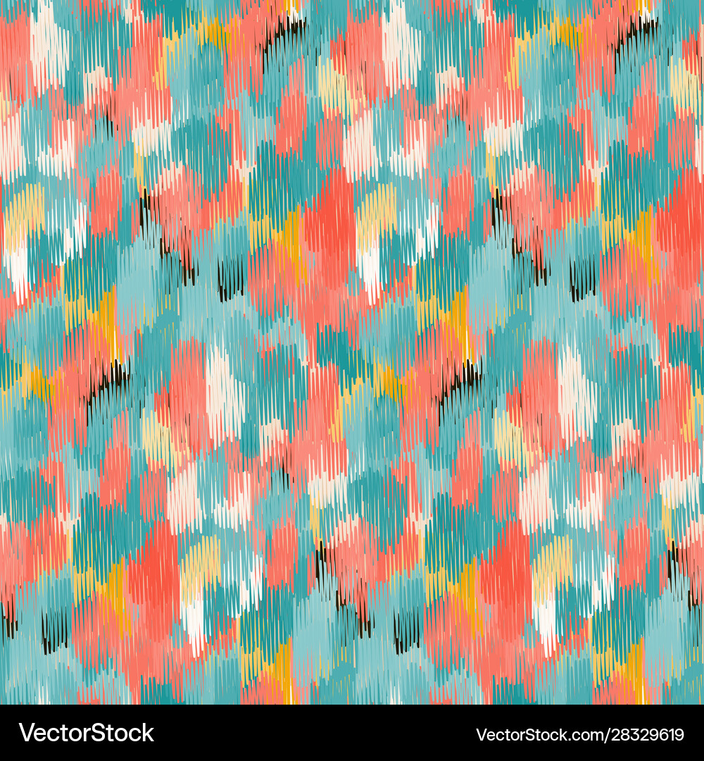 Seamless ikat pattern Royalty Free Vector Image