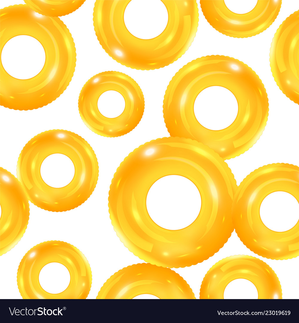 Seamless pattern inflatablering float on swimming vector image Seamless pattern inflatablering float on swimming