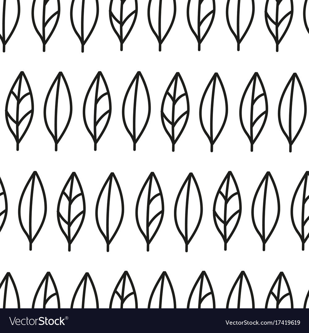 Seamless pattern of abstract leaves