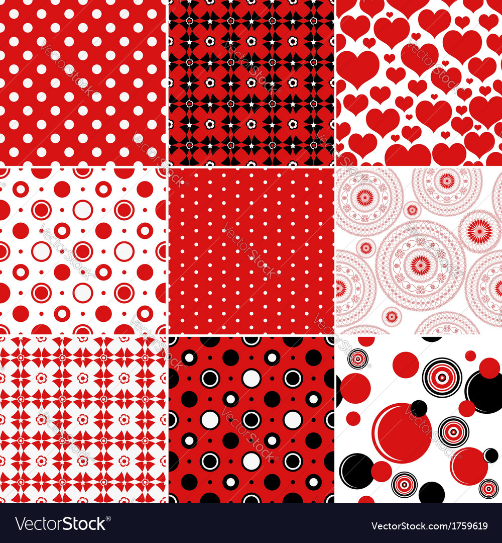 Set seamless vintage patterns