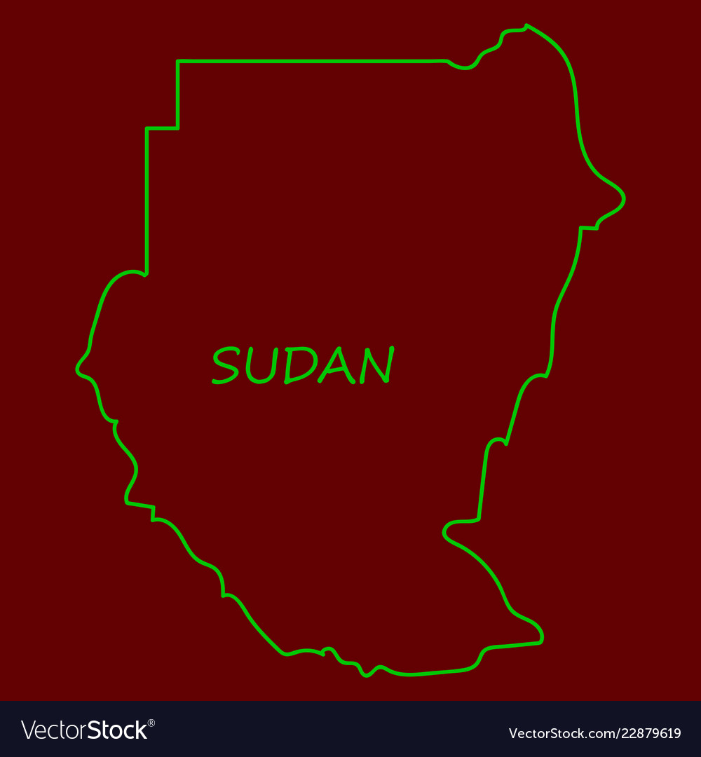 Sudan flag and map on the gray background vector image Sudan flag and map on the gray background