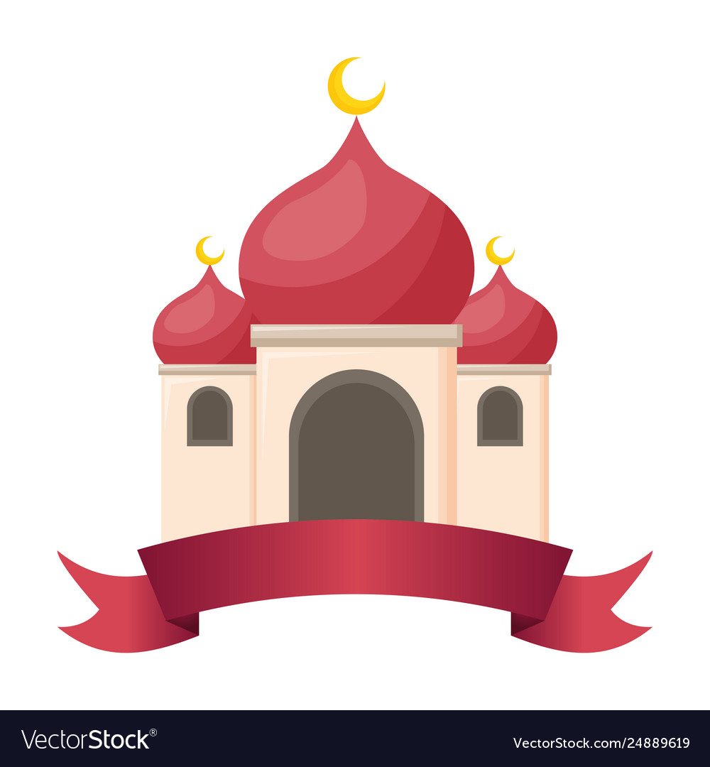 Taj mahal ancient palace Royalty Free Vector Image