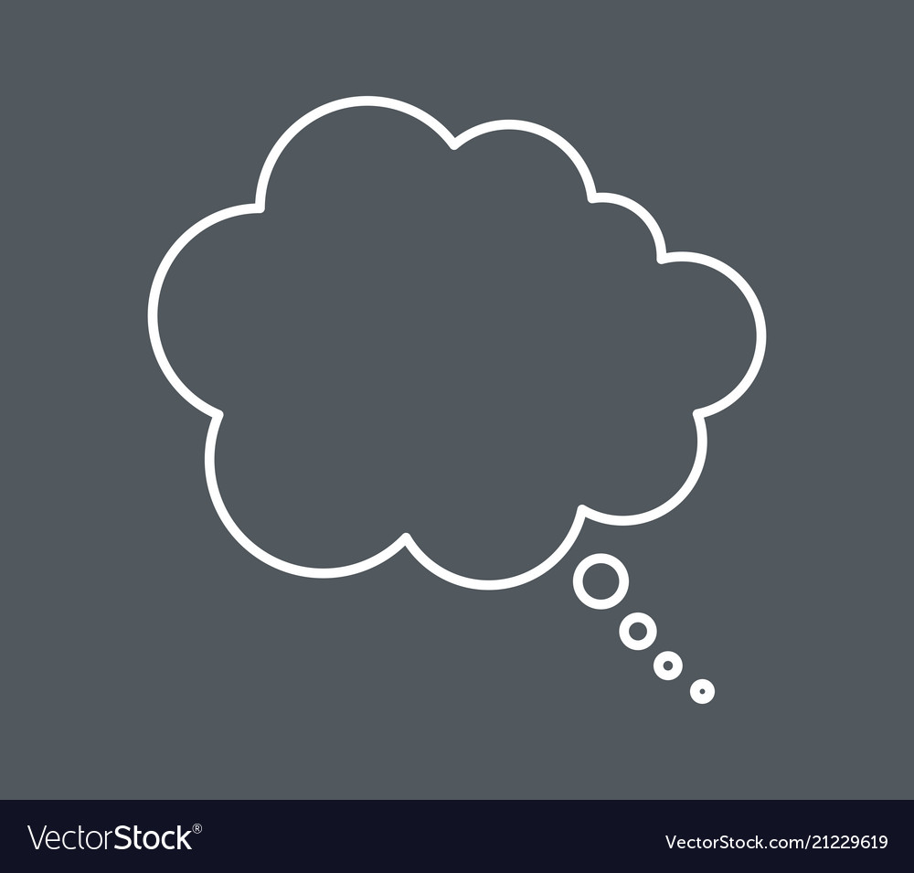 Thinking cloud icon Royalty Free Vector Image - VectorStock