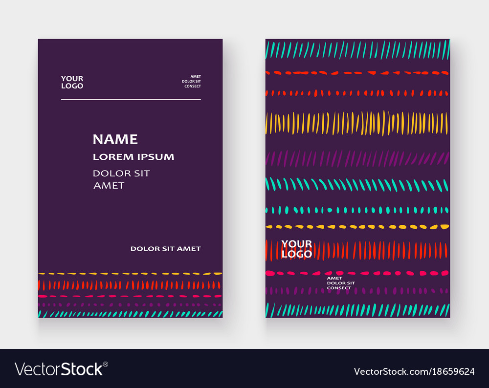 Abstract pattern with color hand drawn strokes